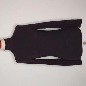 NWT Hunter & Brown Women's Black/Mock Neck Knit Top Size Large